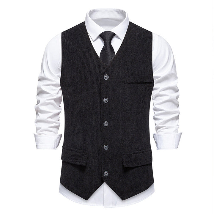 Elegante Herren Weste Strukturiert Modern Schlank