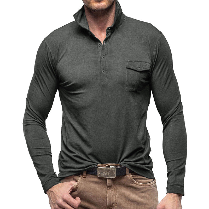 Herren Hemd Lange Ärmel Moderner Stil