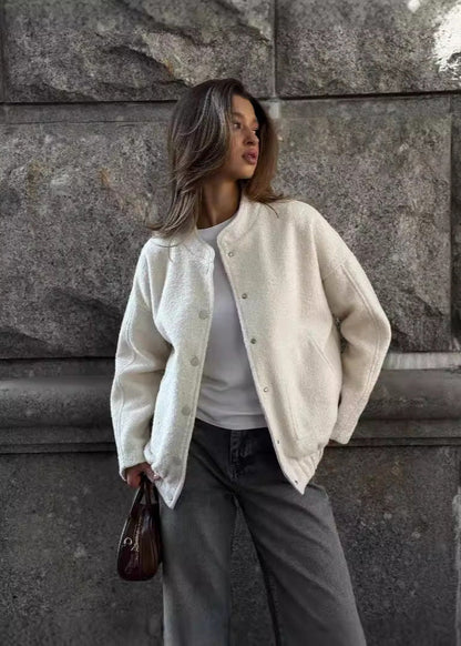 Warmes Fleece Jacket Damen Strukturiert