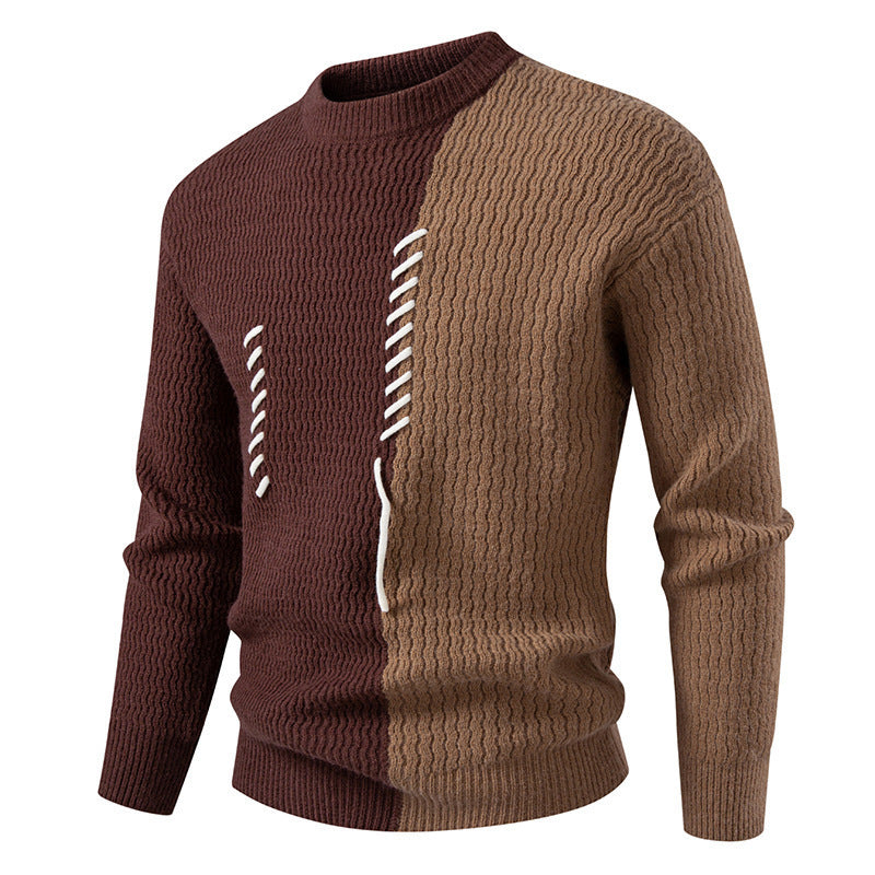 Herren Strickpullover Modern Blockfarben Trendig