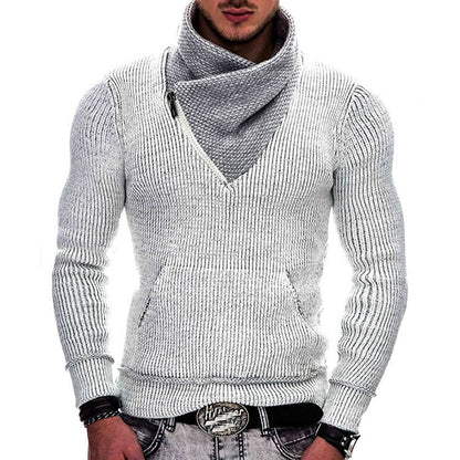 Herren Kapuzenpullover Langarm Asymmetrisch Struktur - IdealeKleiden
