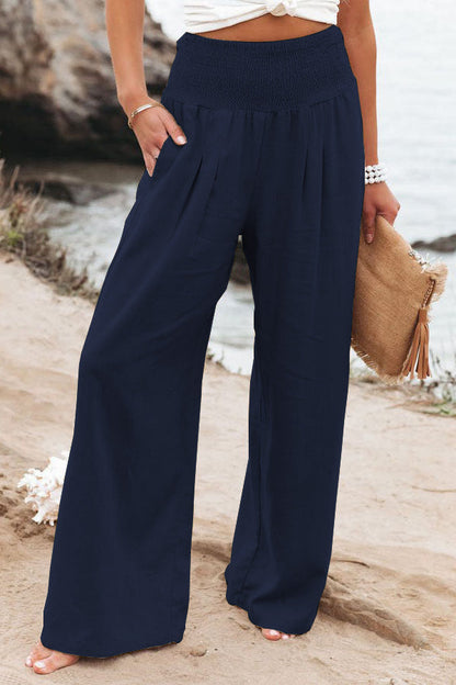 Damen Leinenhose Bequem Elegant