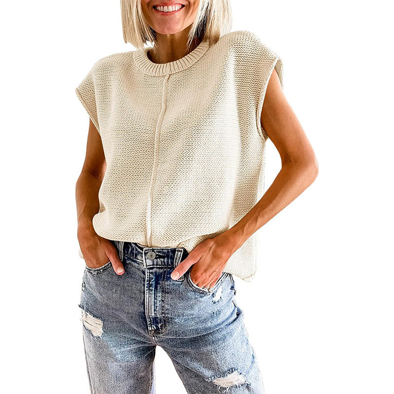 Damen Stricktop Elegant Oben