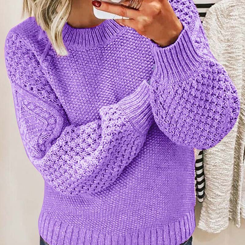 Eleganter Strickpullover Einfarbig