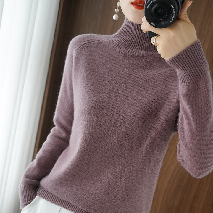 Modischer Rollkragen Sweater Damen