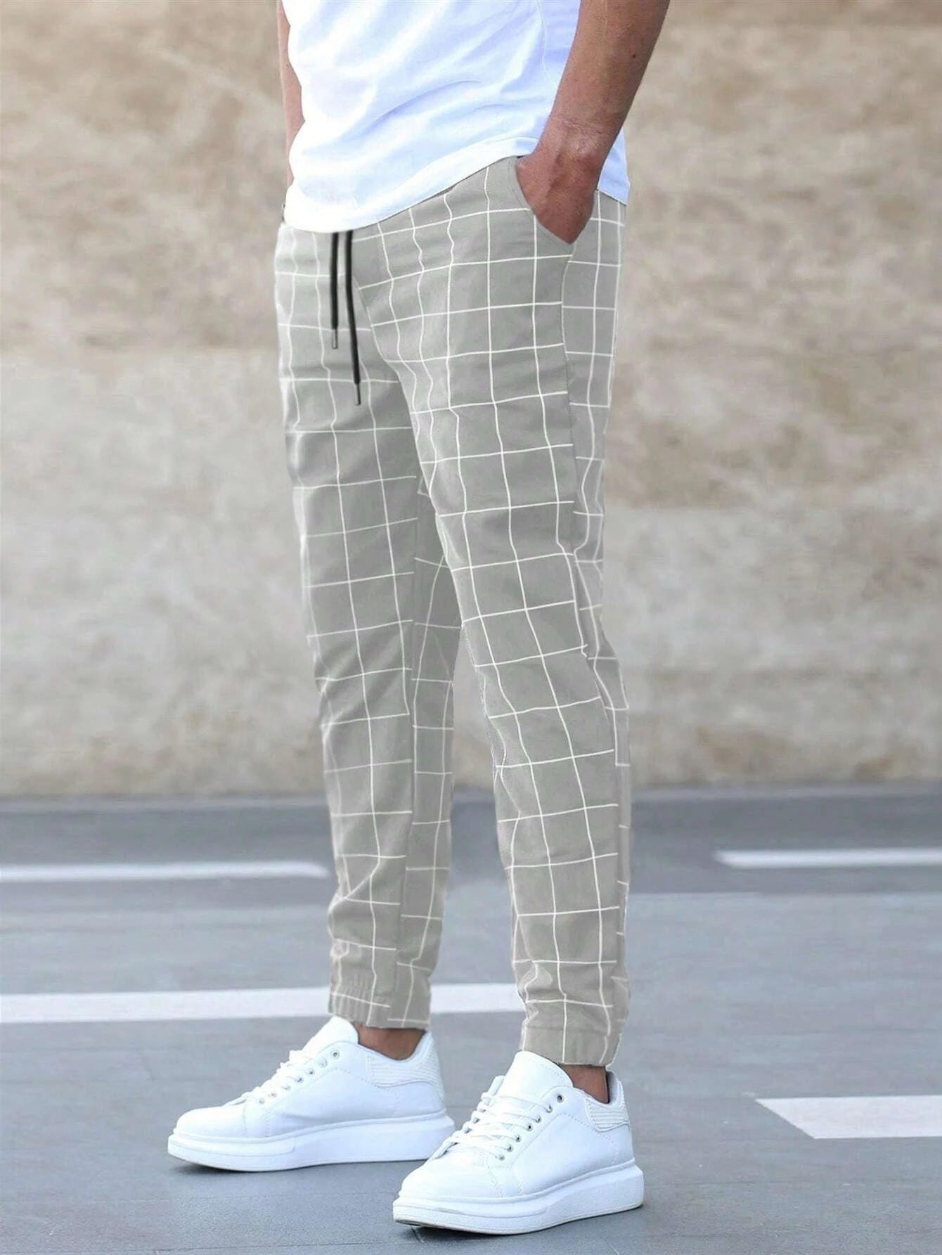 Karierte Freizeithose Modern Sportlich