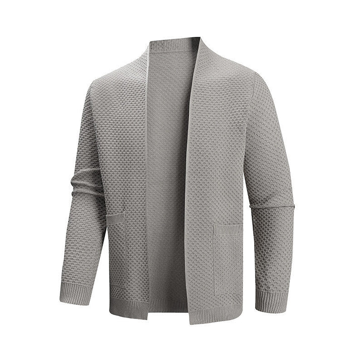 Herren Strickjacke Modern Struktur Muster Praktisch