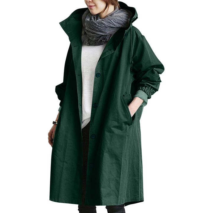 Damen Langcoat Elegant Knopfleiste