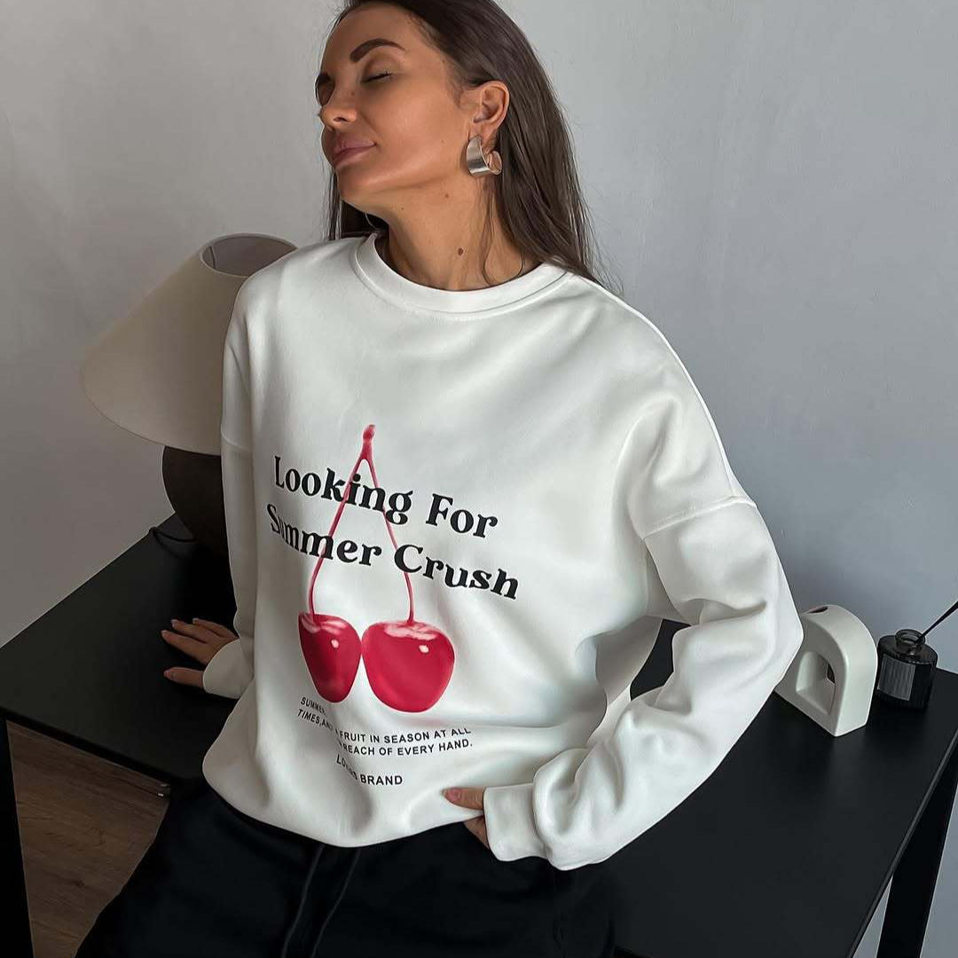 Große Sweatshirts mit Grafikdruck Oversized Fit - IdealeKleiden