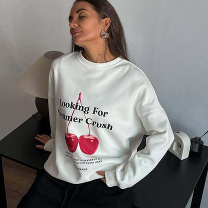 Große Sweatshirts mit Grafikdruck Oversized Fit - IdealeKleiden