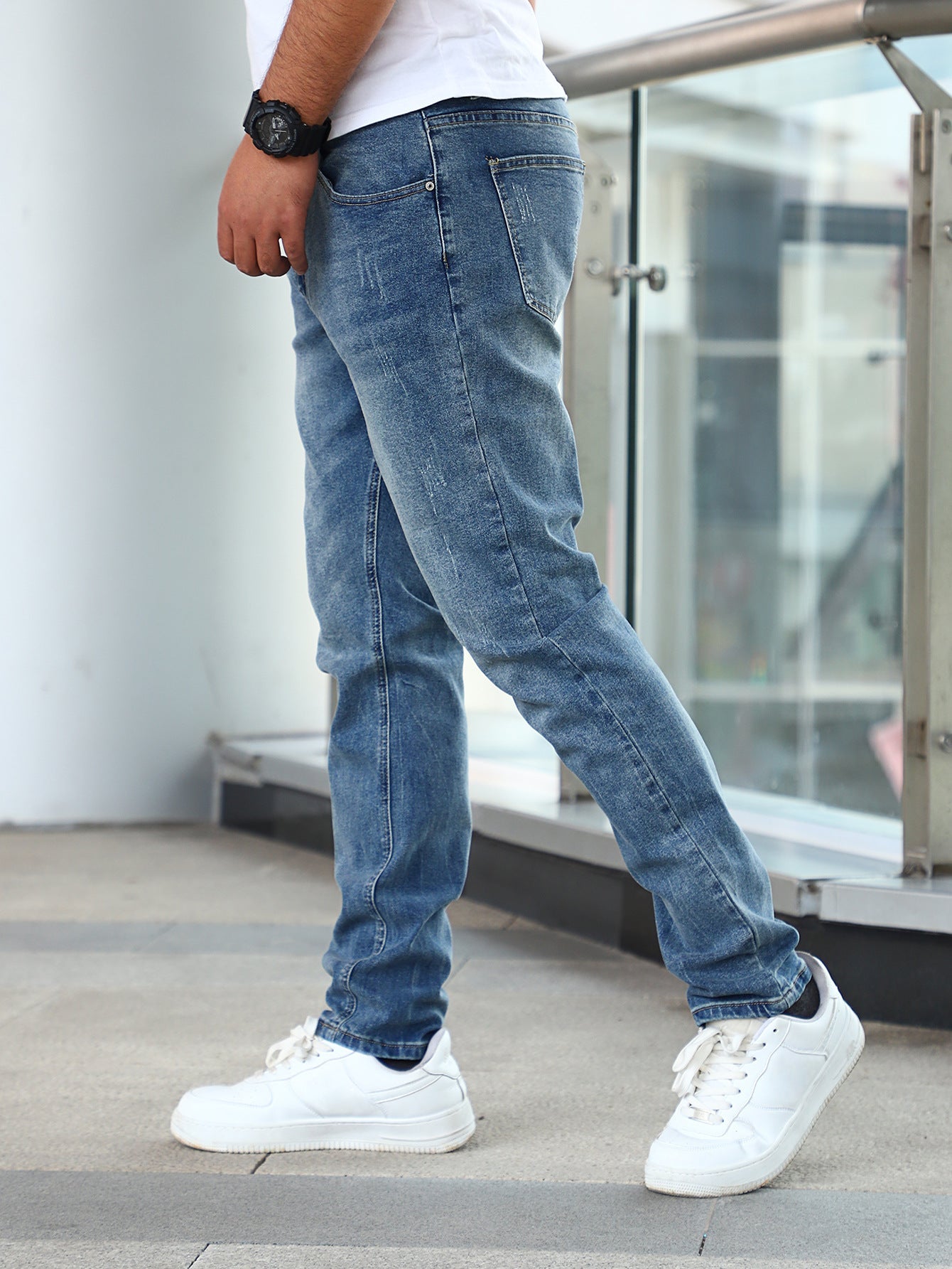 Jeans Herren Lässig Elegant Casual