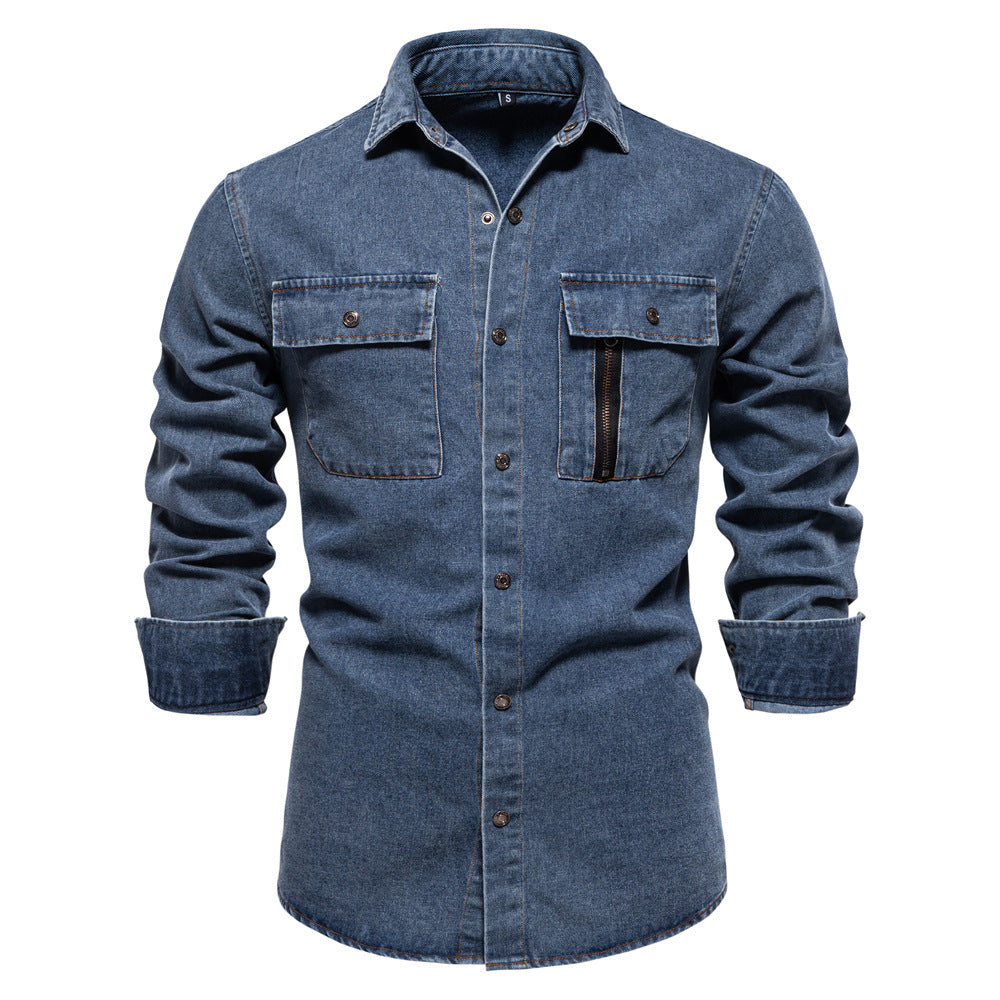 Herren Jeanshemd Modern Stil