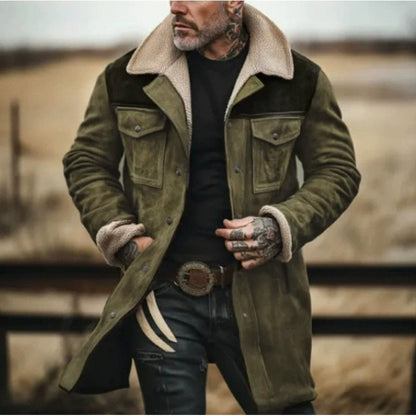 Herren Lederjacke Teddyfütterung Elegant Modern - IdealeKleiden