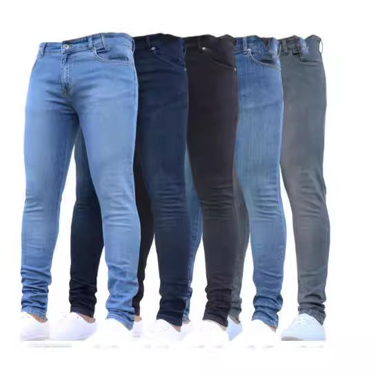 Herren Slimfit Jeans Modern Stilige Nähte - IdealeKleiden