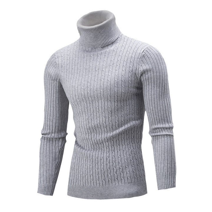 Herren Rollkragenpullover Hochwertig Strick Luxus Design