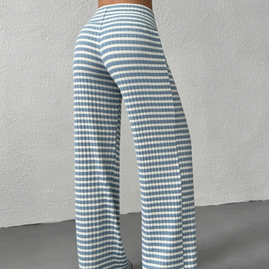 Damen Jogginghose Bequem Streifenmuster - IdealeKleiden