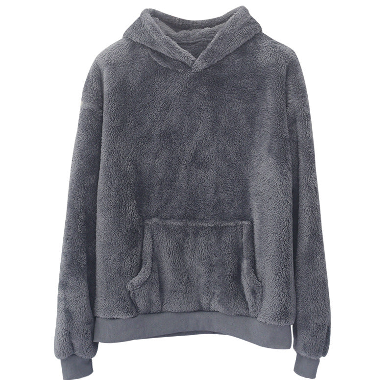 Weicher Damen Pullover Fleece Kapuze