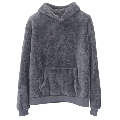 Weicher Damen Pullover Fleece Kapuze