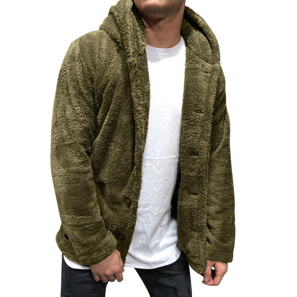 Plüschfleece-Jacke Kapuze Weich