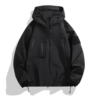 Herren Outdoor-Jacke Funktionell Kapuze Wasserdicht