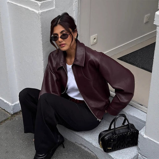 Damen Oversized Jacke Elegant Großzügig Schnitt - IdealeKleiden