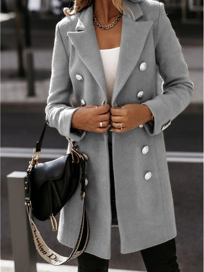 Eleganter Damenblazer Mantel Taillierte Passform Wollqualität