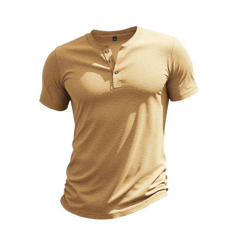 Herren T-Shirt Kurzarm Weich Baumwolle Elegant