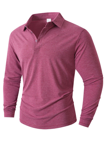 Herren Poloshirt Langarm Modern Slim Fit