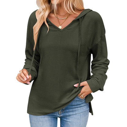 Damen Sweater Lässig V-Ausschnitt Casual Style