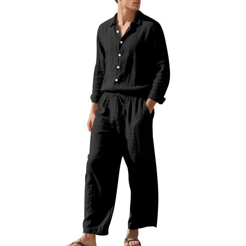 Herren Leinenanzug Bequem Elegant Slim Fit