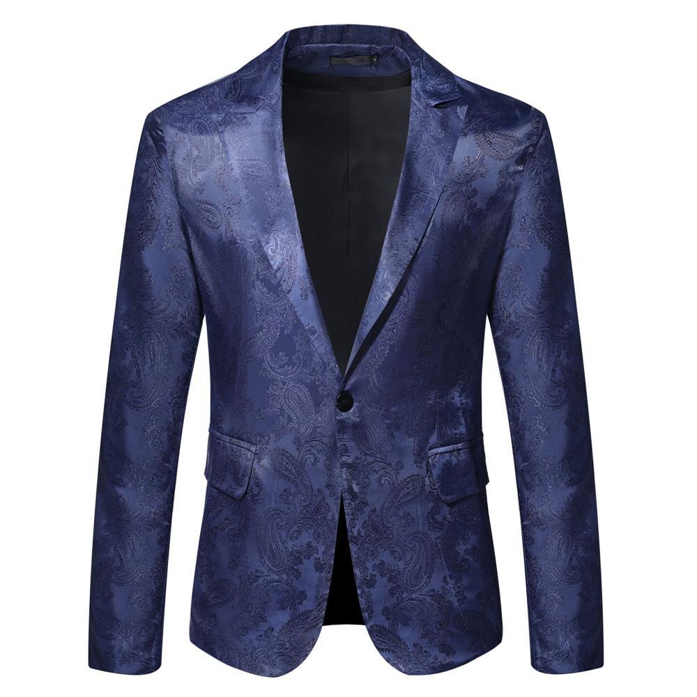 Herren Blazer Paisley Muster Elegant Slim Fit