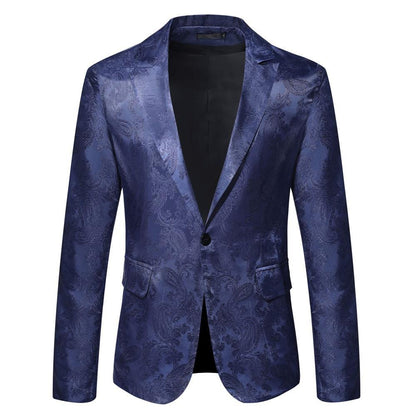 Herren Blazer Paisley Muster Elegant Slim Fit