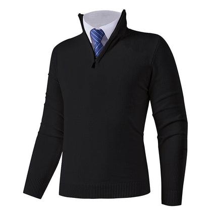 Herren Strickpullover Modern Reißverschluss Elastisch