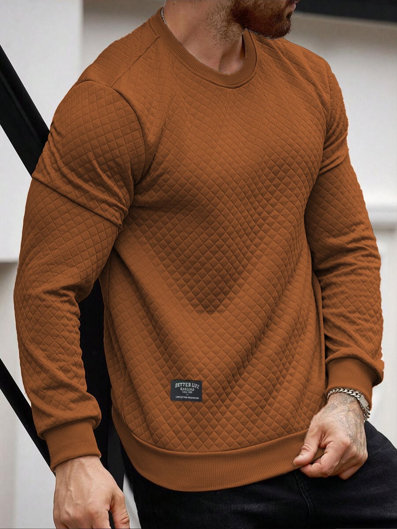 Herren Sweatshirt Bequem Sportlich