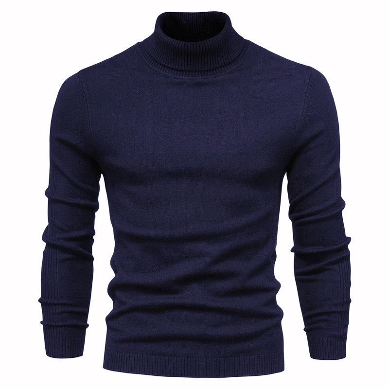 Herren Rollkragenpullover Feinwolle Elegantes Design