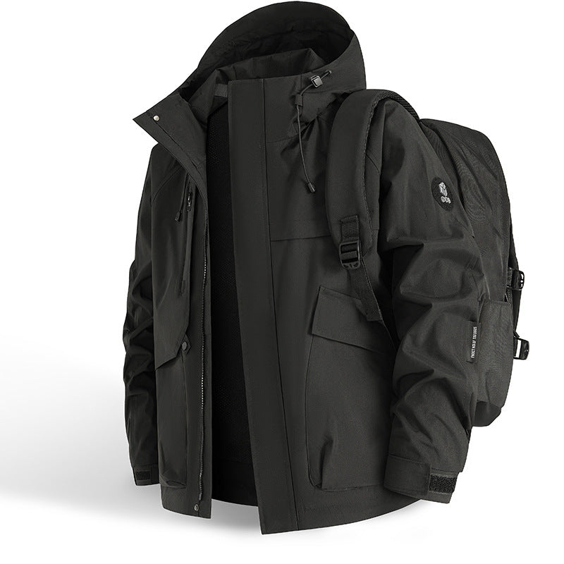 Herren Outdoor Jacke Waterproof Praktisch Verstellbar