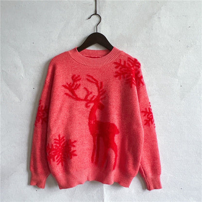 Weihnachtspullover Damen Festlich Rentier Design