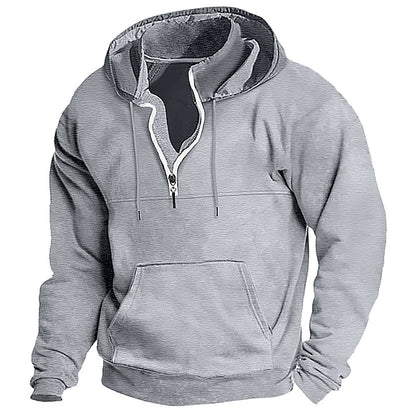 Herren Kapuzenpullover Bequem Reißverschluss