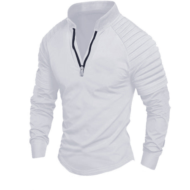 Herren Langarmshirt Sportlich Funktional Reißverschluss