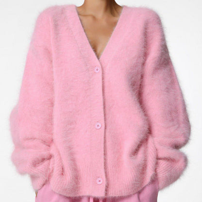 Damen Weich Cardigan Langarm Elegant