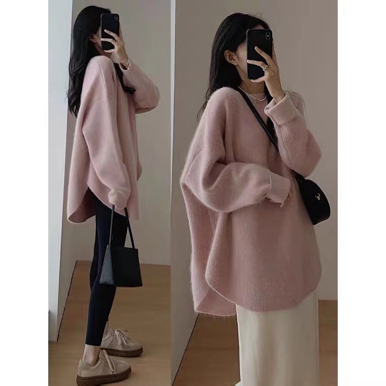 Damen Pullover Mittellang Stylish