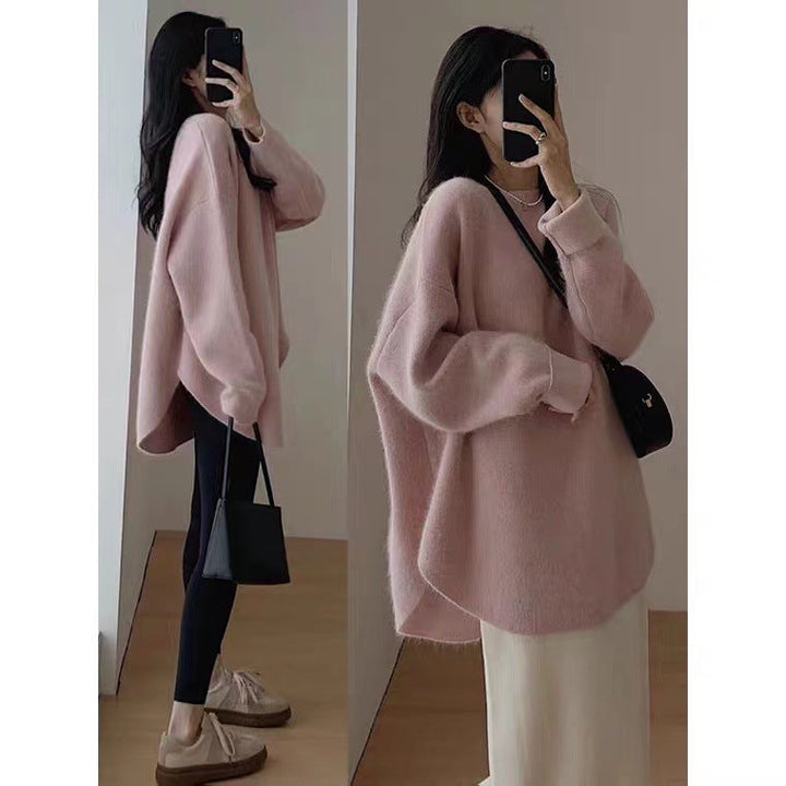Damen Pullover Mittellang Stylish