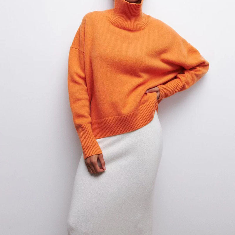 Damen Oversized Pullover Weich Struktur