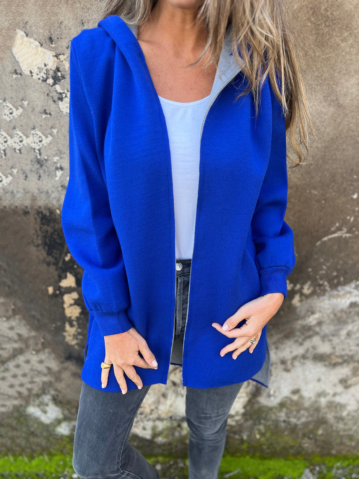 Bequeme Hoodie Relaxed Fit mit Reißverschluss und Taschen