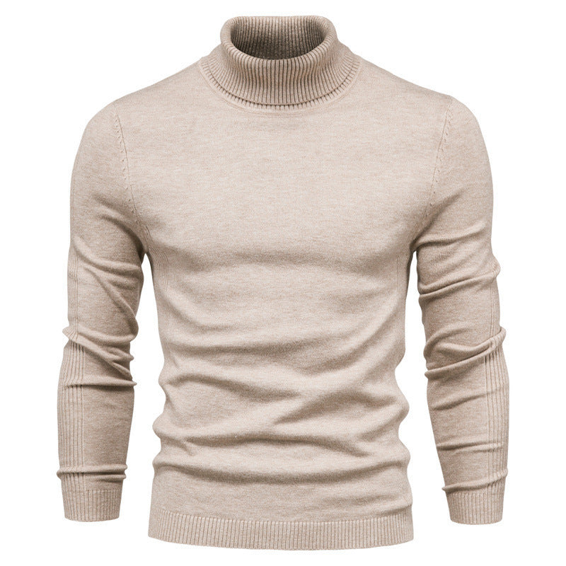 Herren Rollkragenpullover Feinwolle Elegantes Design - IdealeKleiden