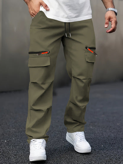 Herren Cargo Hose Bequem Elastisch Große Taschen
