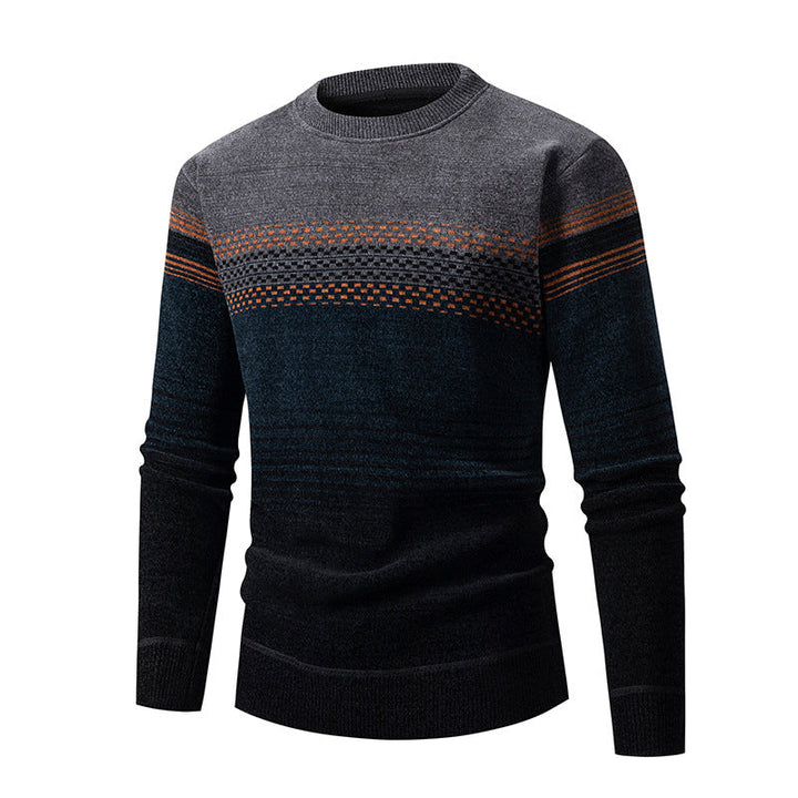 Herren Pullover Modern Struktur Design Bunt