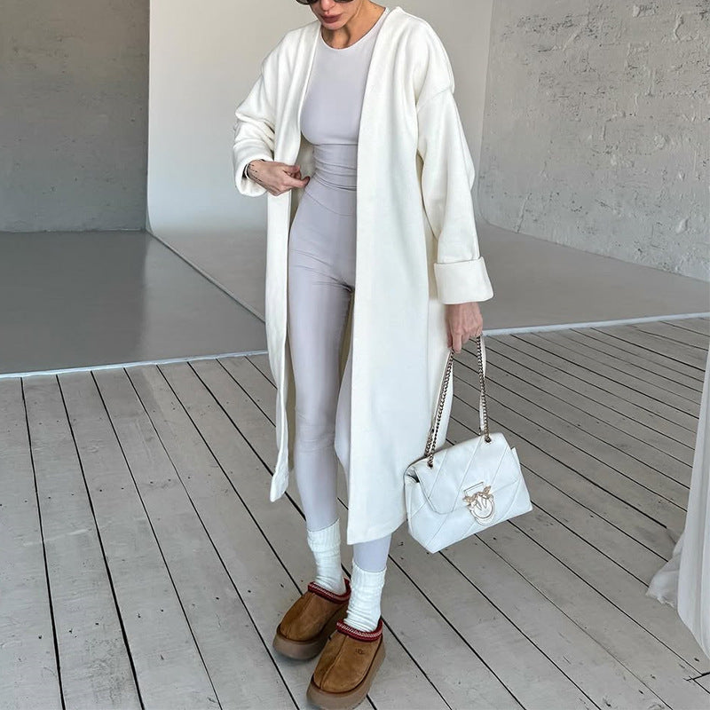 Weicher Damen Wintermantel Oversized Stil - IdealeKleiden