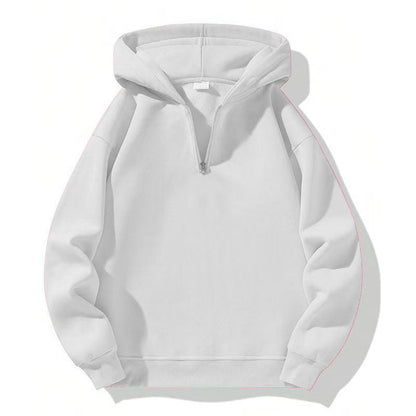 Herren Sportpullover Kapuze Halbzipper