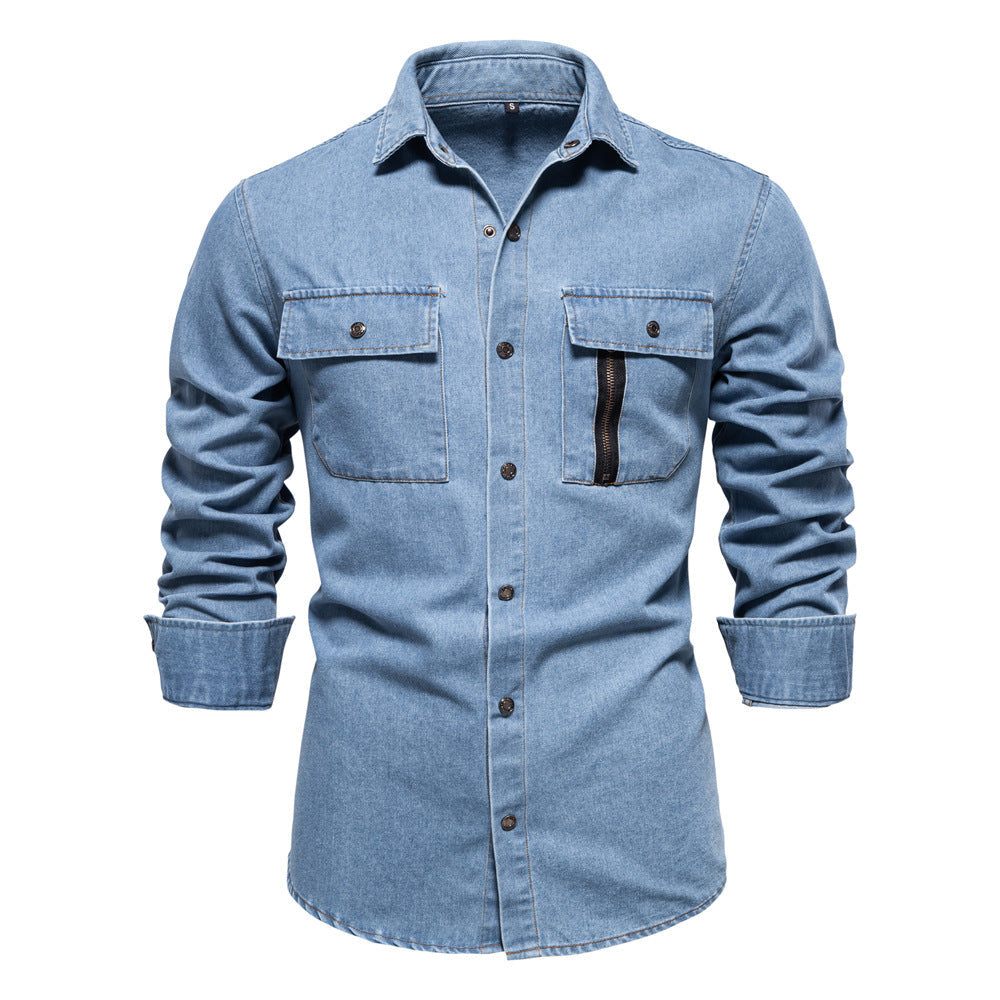 Herren Jeanshemd Modern Stil